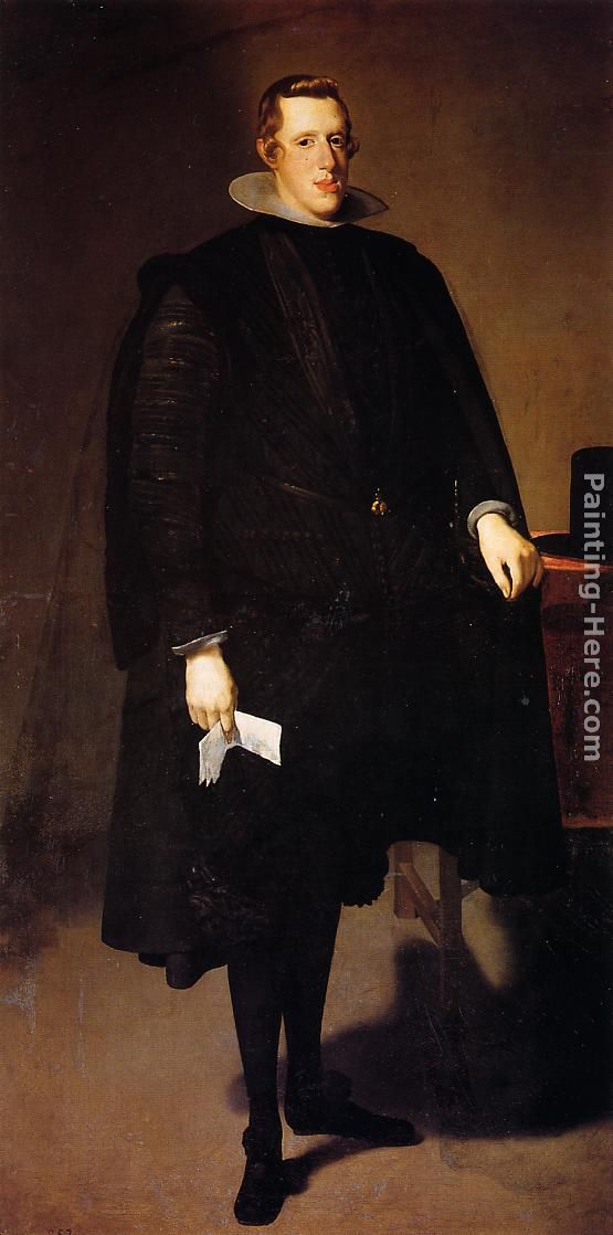 Philip IV, Standing painting - Diego Rodriguez de Silva Velazquez Philip IV, Standing art painting